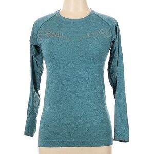 Z by Zella Long Sleeve Workout Shirt Teal Blue Small
